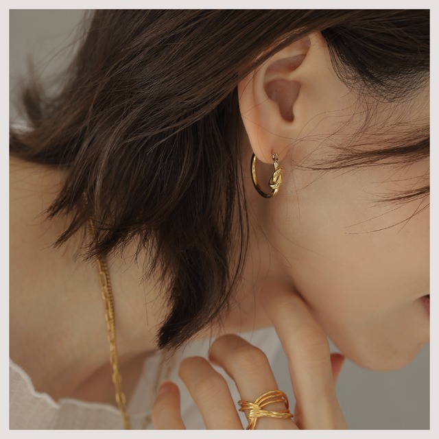 Hoop Pierce -Gold/Silver/PinkGold-