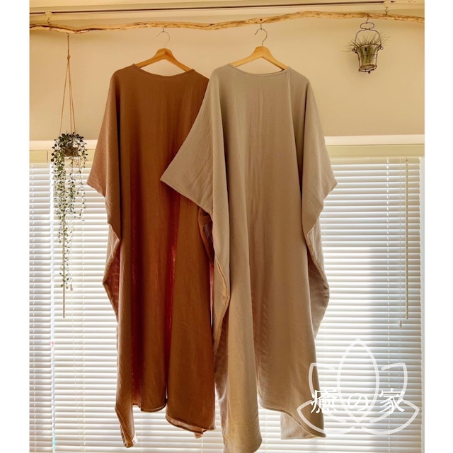 【1月4日(日)20:00再販売スタート】 <一重タイプ>癒の家の優しいガーゼマント(よもぎ蒸しマント)