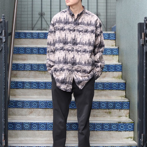 USA VINTAGE ANIMAL PATTRNED LONG SLEEVE SHIRT/アメリカ古着アニマル柄長袖シャツ