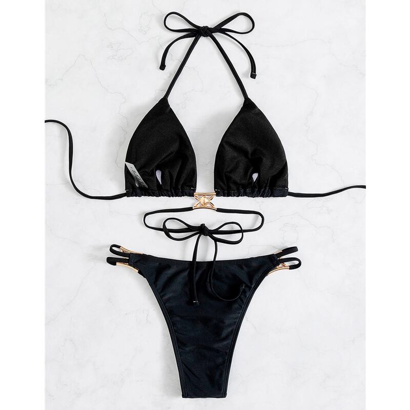   ブラック ビキニ ナチュラルだけどしっかり盛れる【ナチュラルアップブラ】 ノン