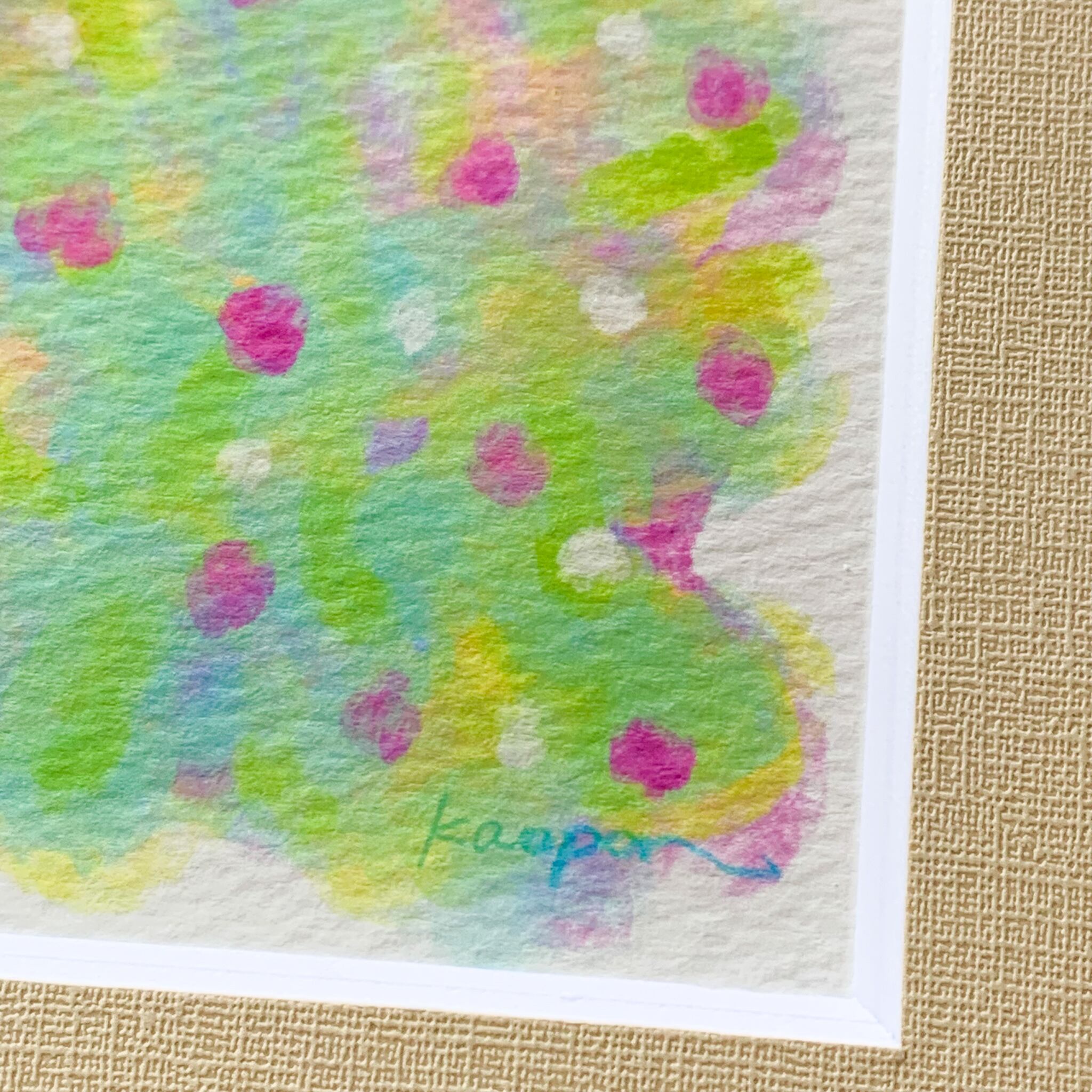 ミニ額装ジークレープリント petal dots | レモンカフェ