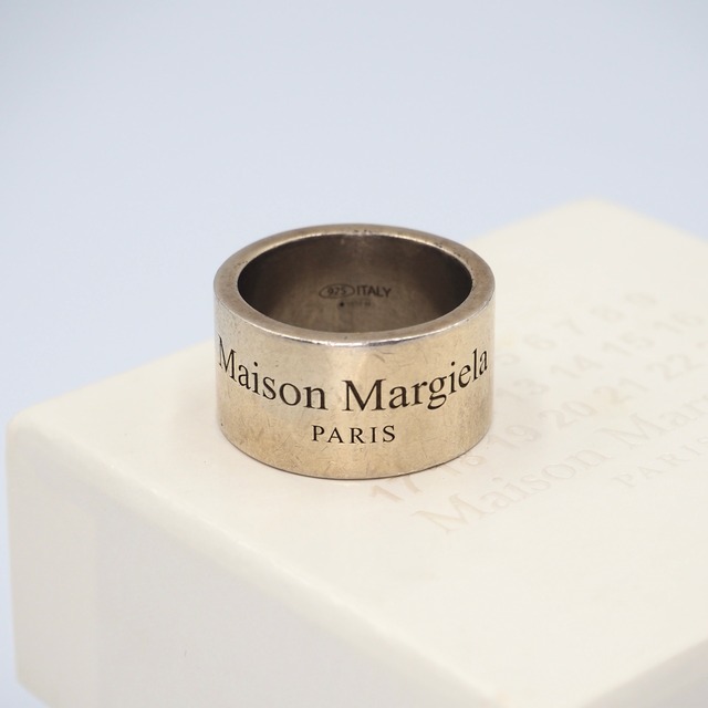 Maison Margiela 約18号 ロゴリング シルバー925 メゾンマルジェラ 付属品付き