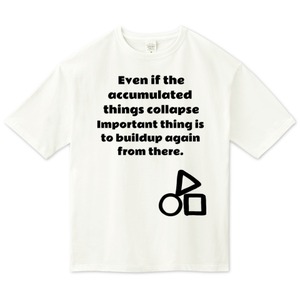 「積み木」Lyric ビッグシルエットTシャツ　white