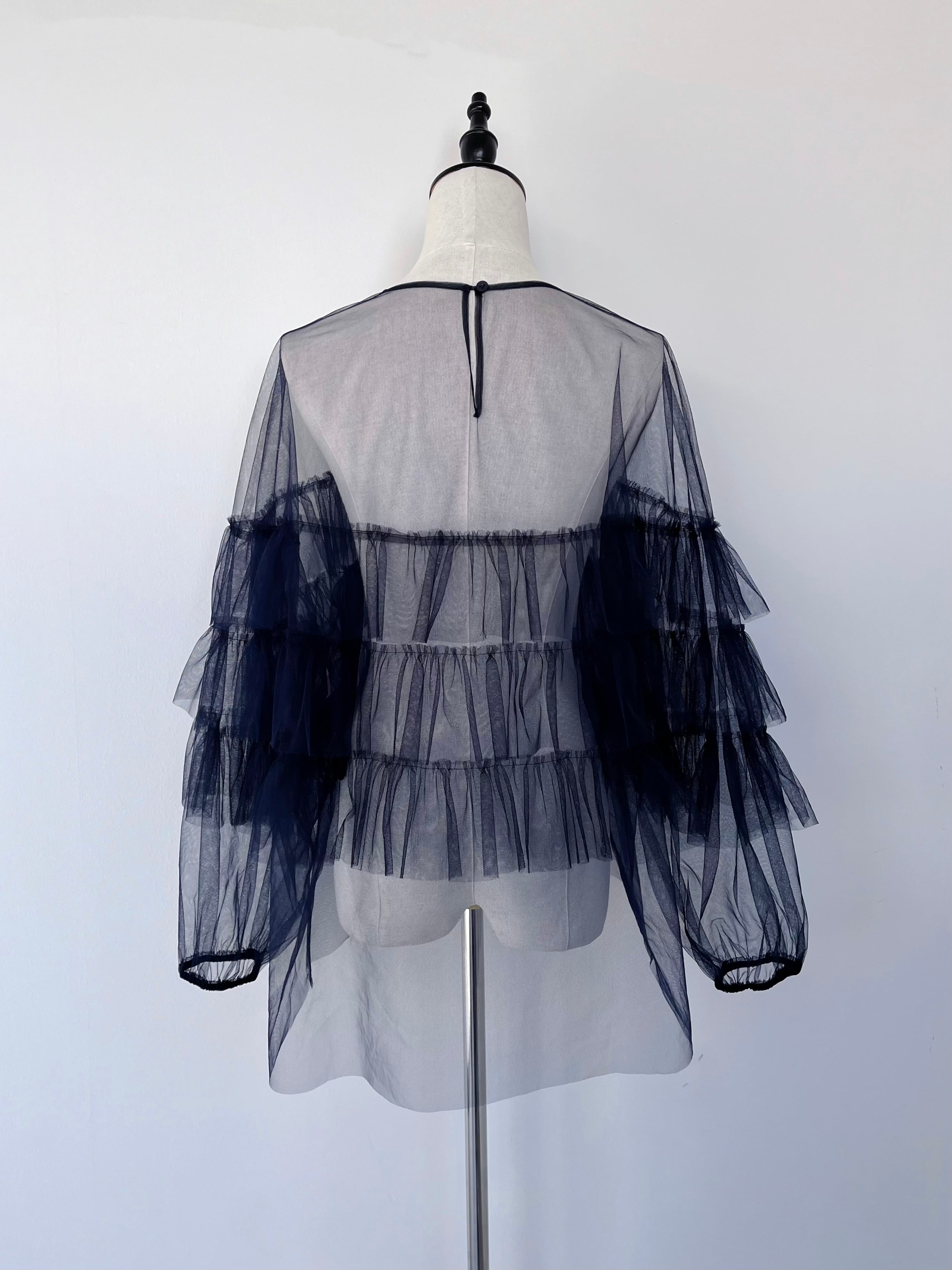 MUVEIL チュールフリルブラウス | KOKO