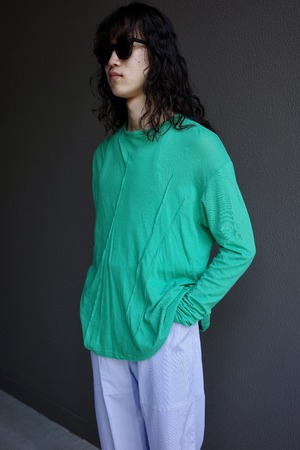 Edward Cuming【WAPPED DART LONG SLEEVE TEE "GREEN"】