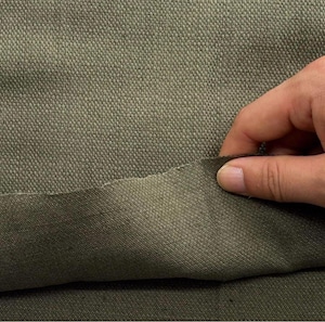 ★NY237◆2m◆コットンリネン混平織り生地◆カーキ