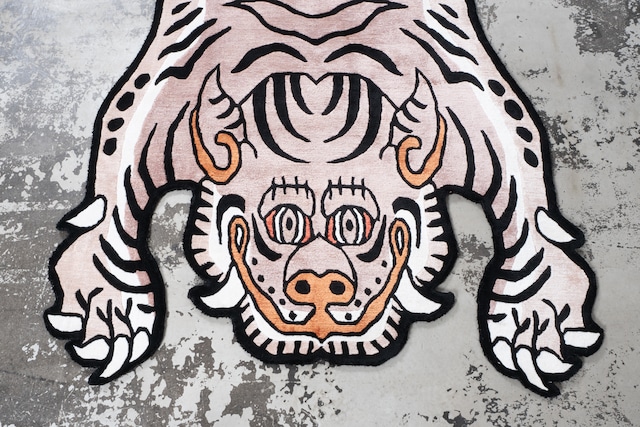 Tibetan Tiger Rug 《Lサイズ•シルク・オリジナル2・ココアブラウン149》チベタンタイガーラグ