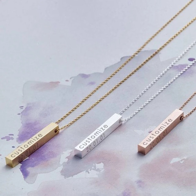 金アレ対応 316L memories order necklace (0134)