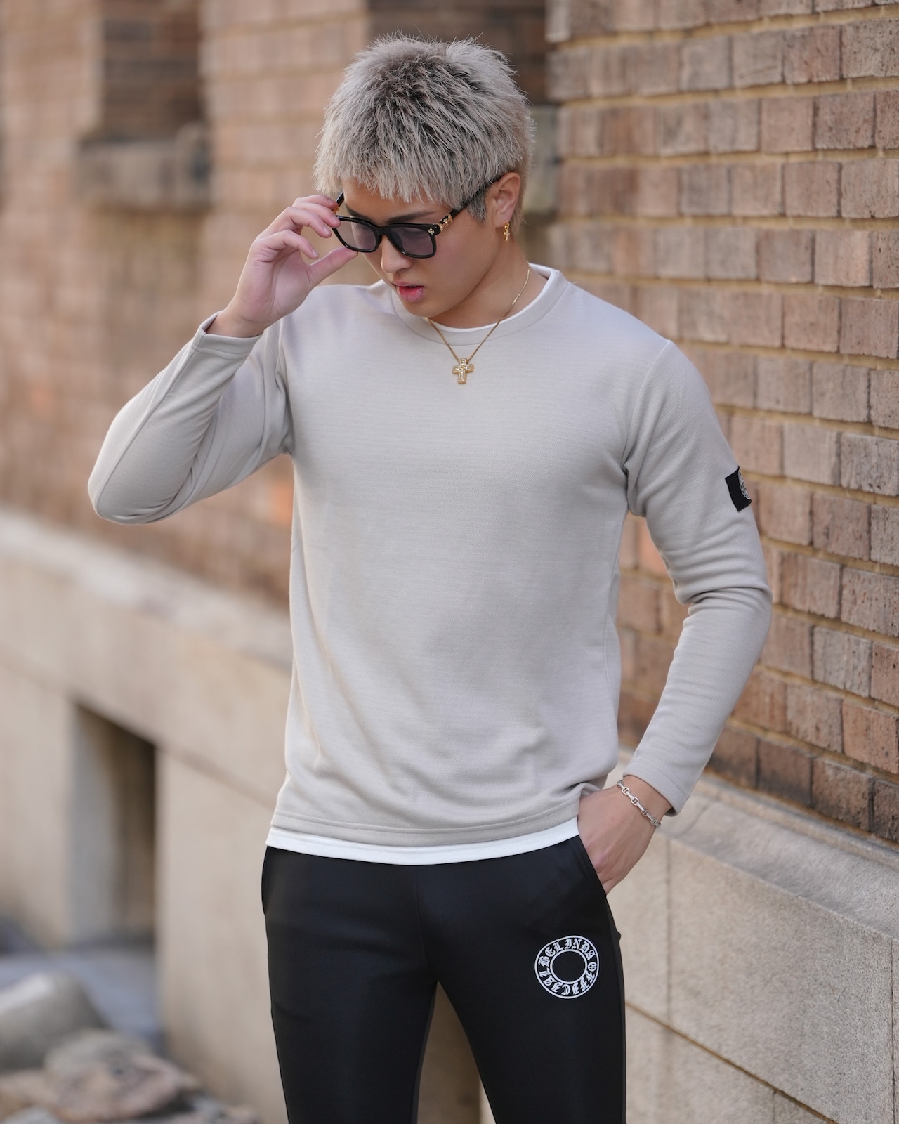 BELINDA STRETCH LAYERED SHIRT【BEL-M-012】