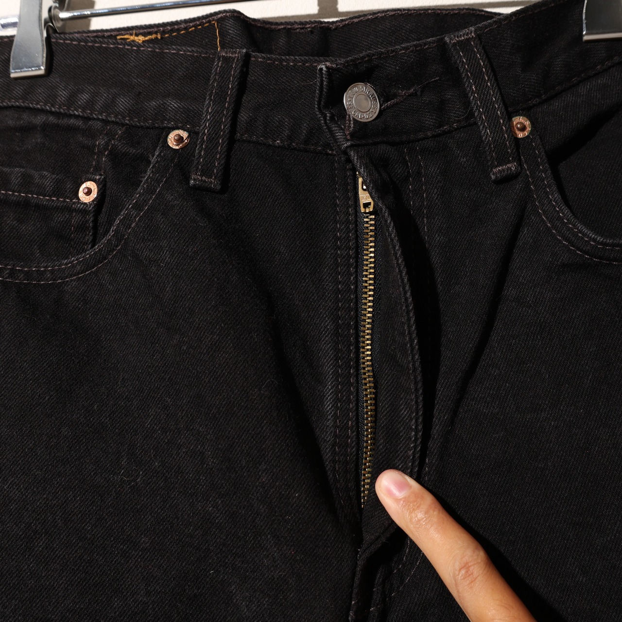 極美品 31×30 505-0260 USA 99年 Levi’s サルファーブラックデニムパンツ リーバイス