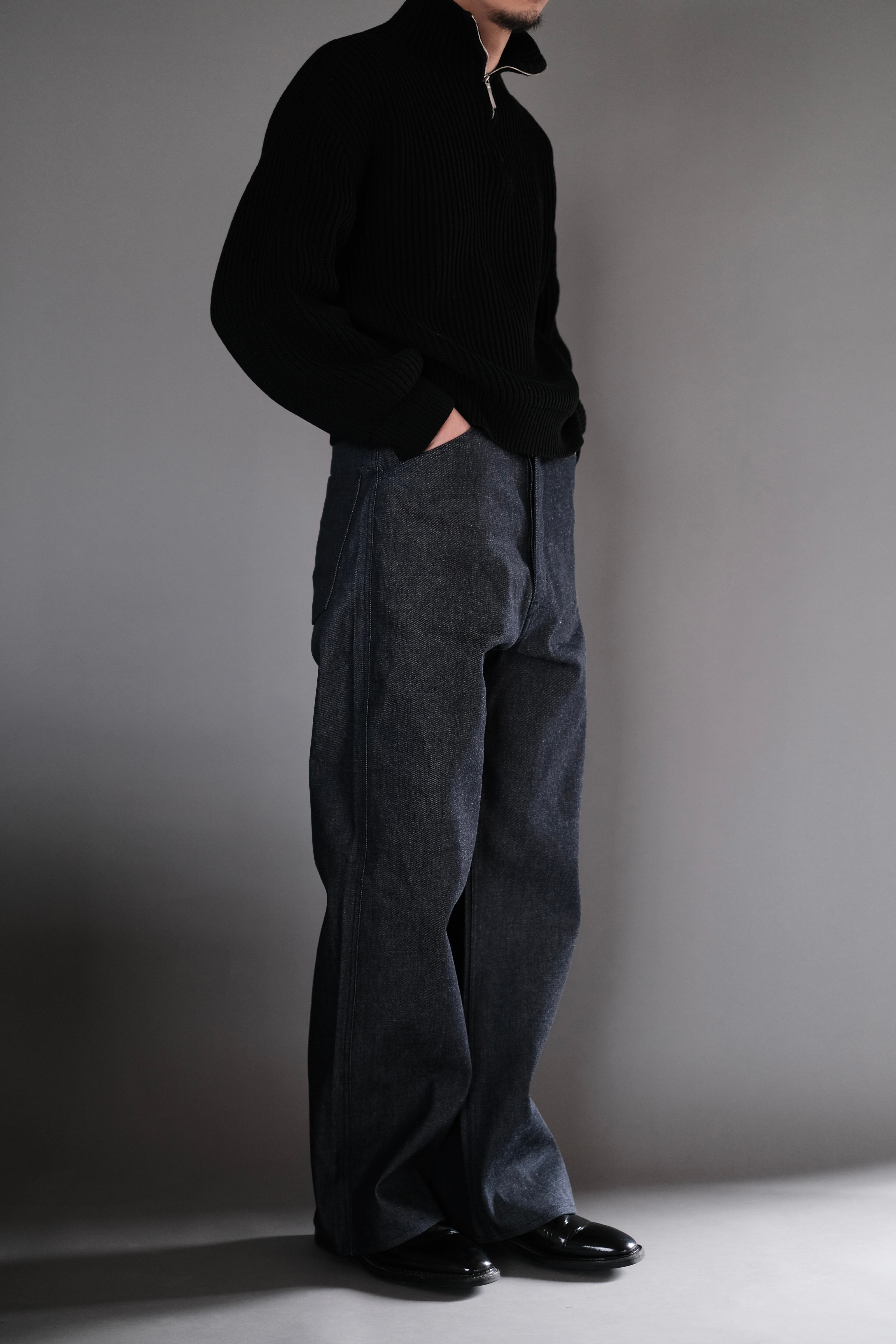 OMAR AFRIDI / 5PKT TROUSERS (RAW DENIM) | LIVING