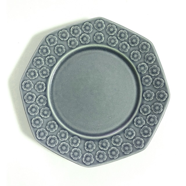 Jens H. Quistgaard イェンス・クィストゴー Plum / Azur  プラム / アズール  カップ＆八角ソーサー、八角プレート3点セット - 4 北欧ヴィンテージ