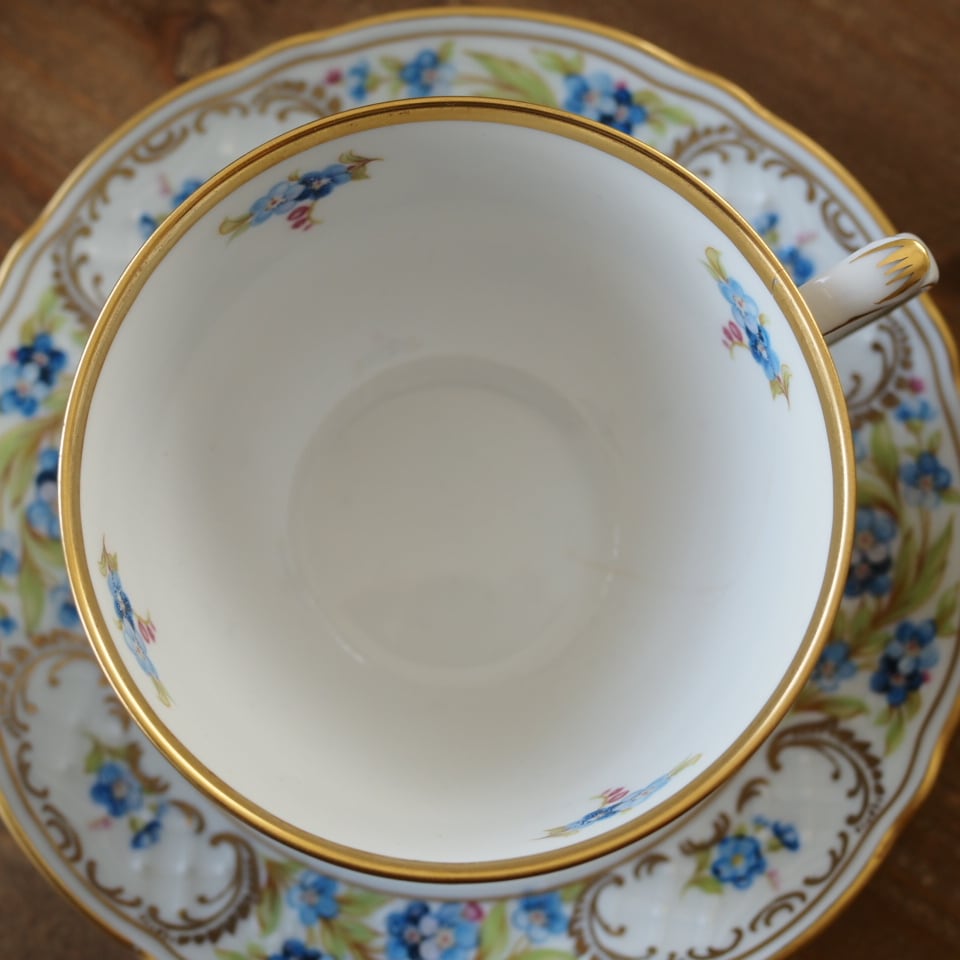 訳あり】シューマンババリア 勿忘草 カップ＆ソーサーB ドイツ