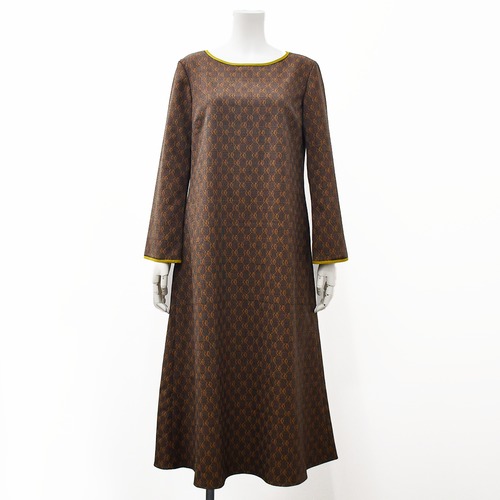 J_O ORIGINALモノグラムフレアワンピース【ブラウン】