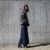 YASHIKI / GANKO別注 Shinsetsu Drivers Knit レディース着用コーディネート