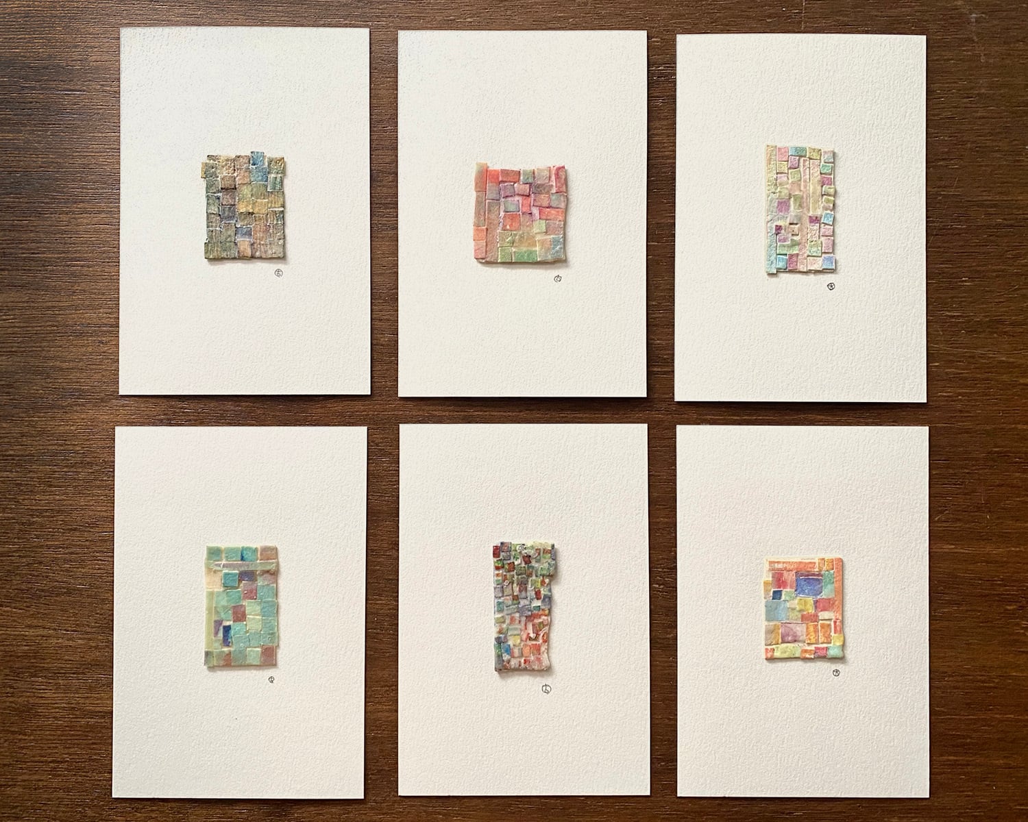 《ノエルの贈り物 》古森秀夫「微気量-sketch notes」KOMORI Hideo/蜜蝋コラージュドローイング