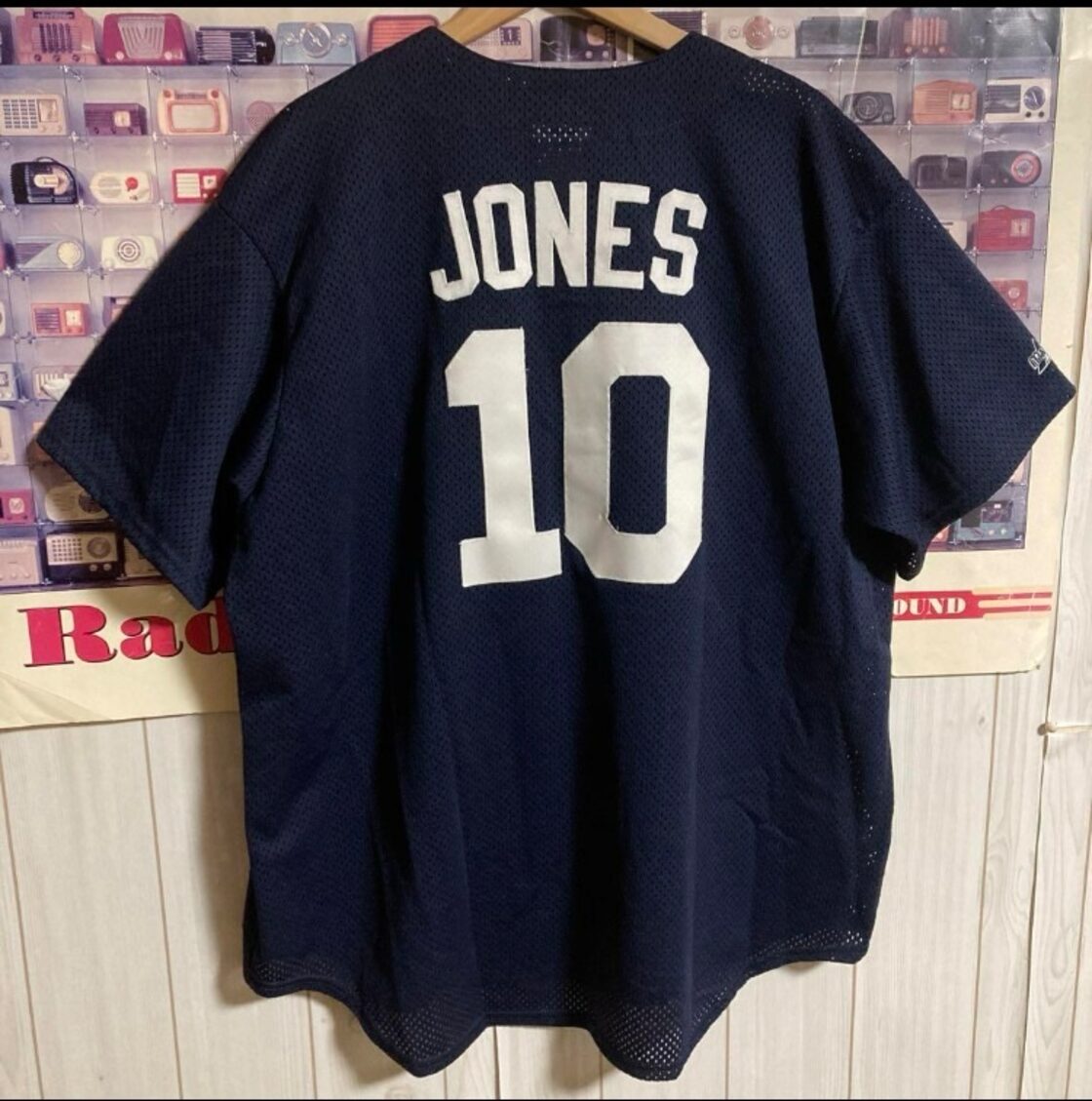USA製90s MAJESTIC MLBアトランタブレーブスベースボールゲームシャツ 