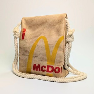 ♧ 再入荷！【 McDonald（マクドナルド）ロゴ 】ロープショルダーバッグ＊紙袋風 / Food Bag 〚アメリカン雑貨 アメトイ〛