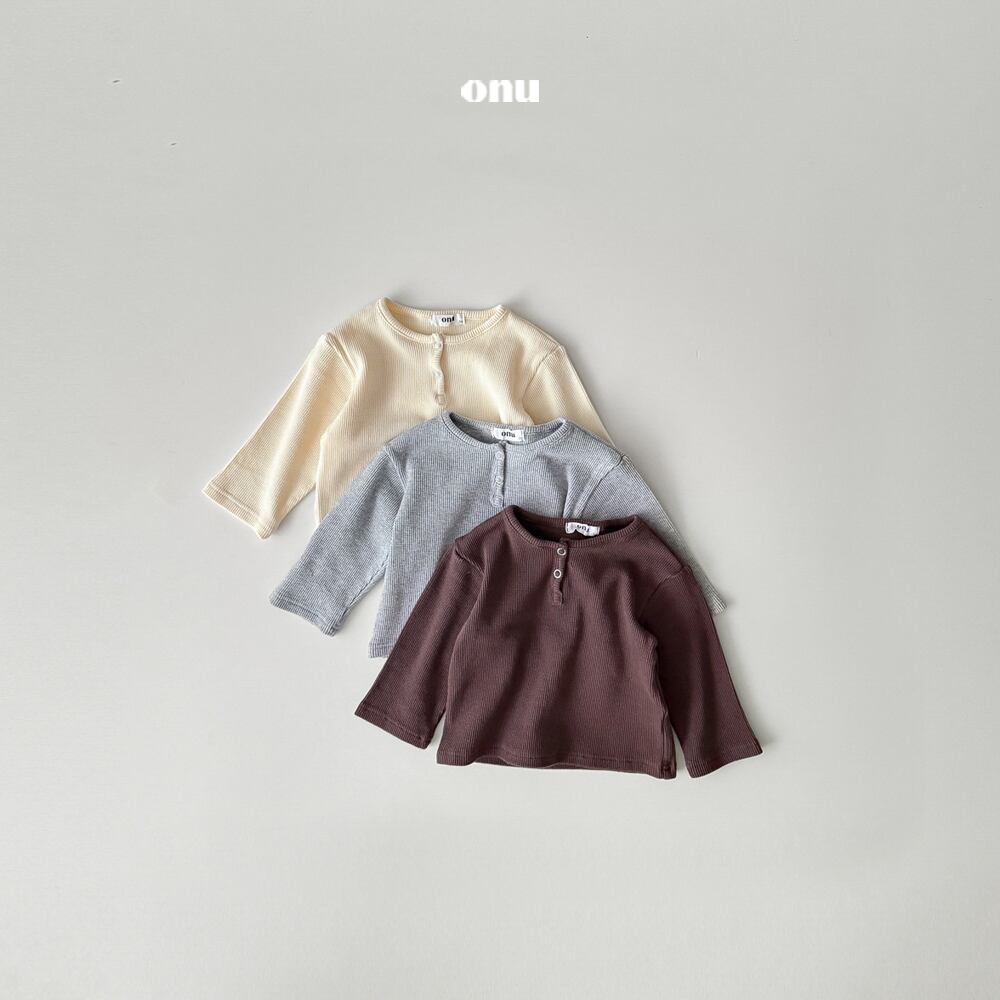 【予約】Bebe/Waffle Button Tee