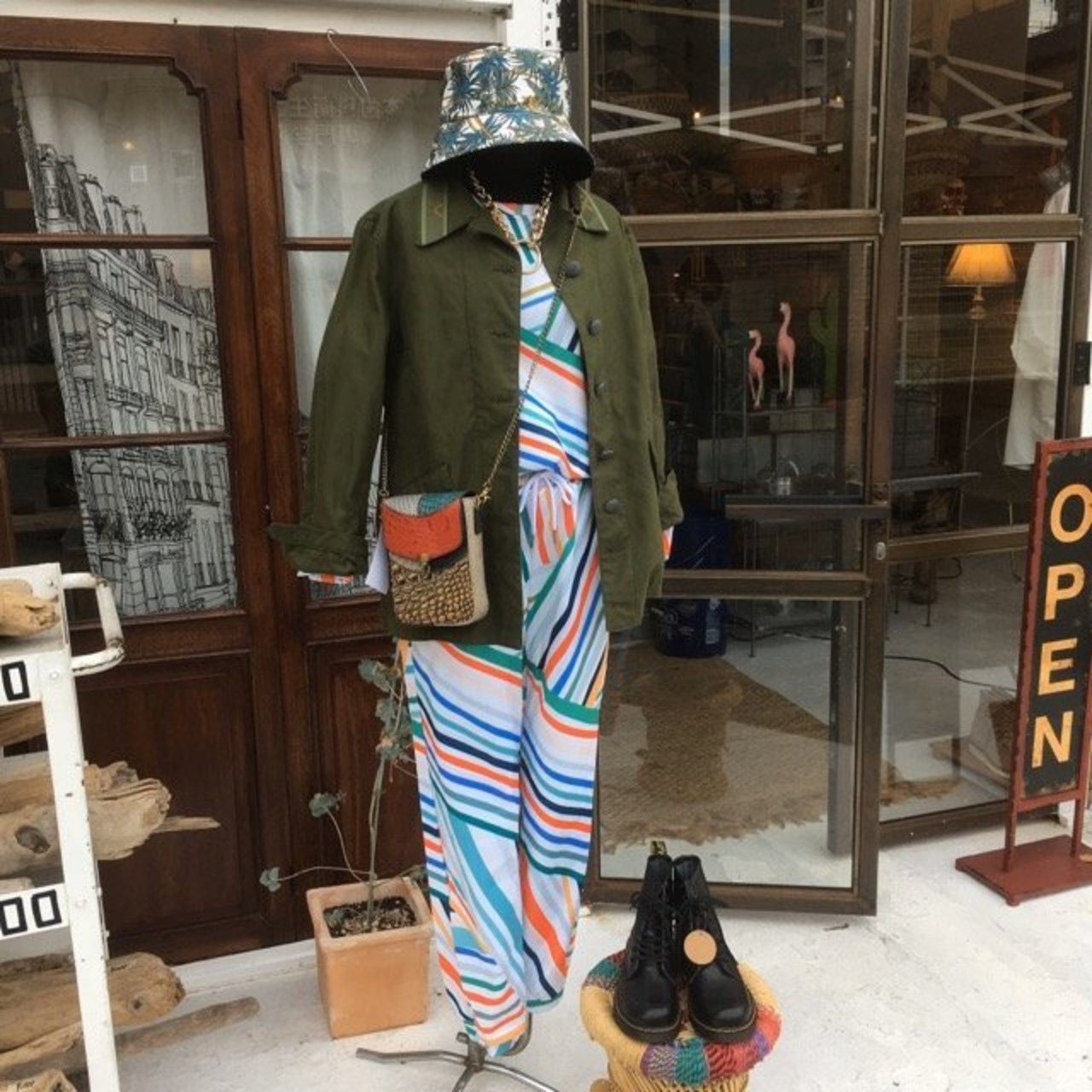 TOPANGA Lady's　ストリートセットアップスウェット　カラフルライン