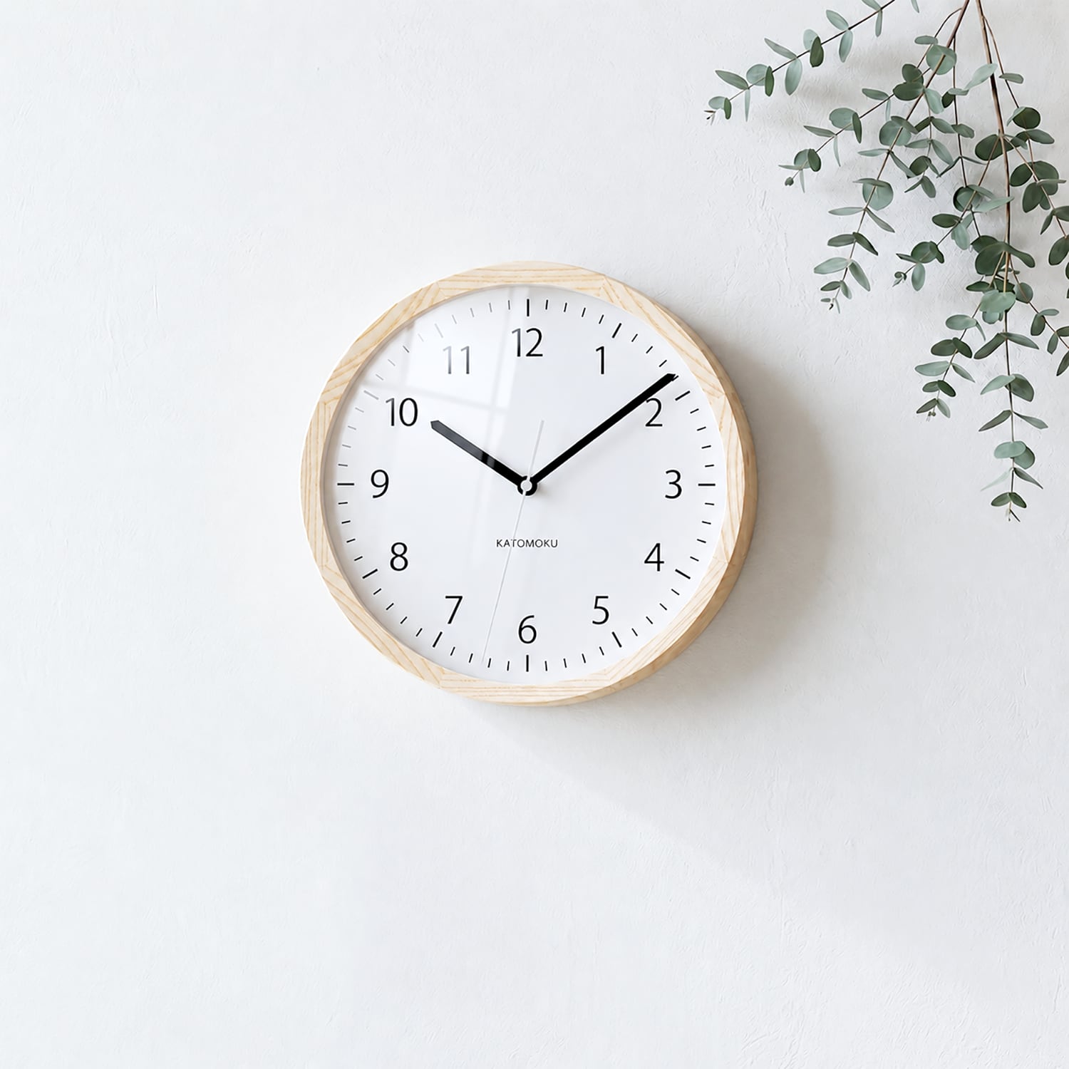 KATOMOKU muku clock 4 ナチュラル km-57NA 掛け時計 | 加藤木工株式