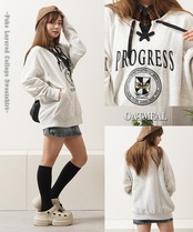 ◆フェイクレイヤード カレッジ スウェット◆ng-61225