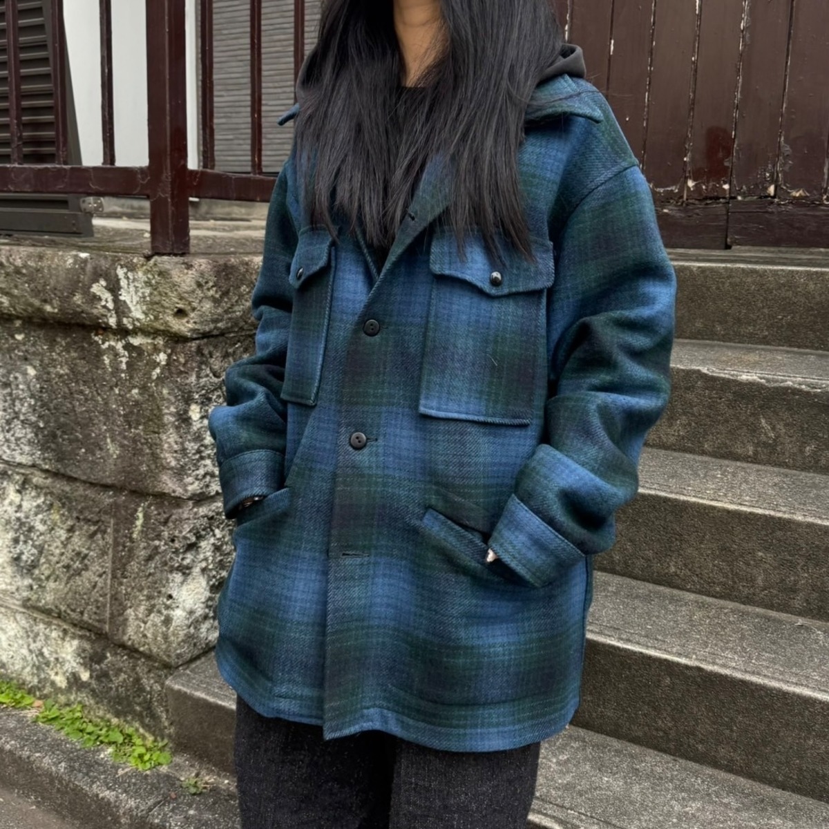 -Pendleton- 70's shadow check wool jacket | ROOT online