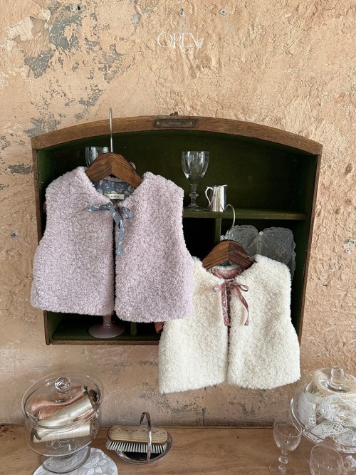 【 oren / 予約 】Lavender bear vest (2oz)