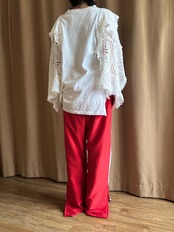 draped crochet sleeve remake t-shirt-5281-6