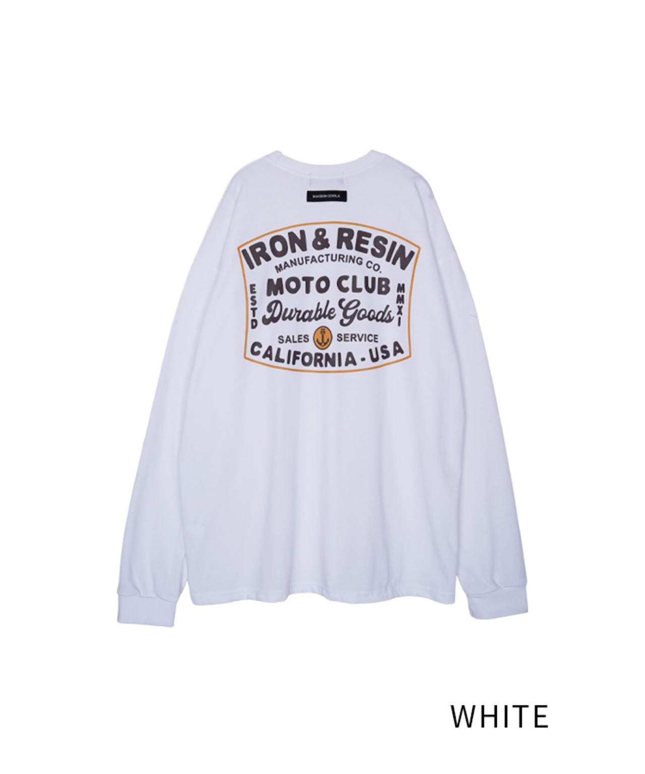 【直営限定ITEM】COOLA MOTO CLUBプリントL/S Tシャツ (WHITE)　CQ-47074H