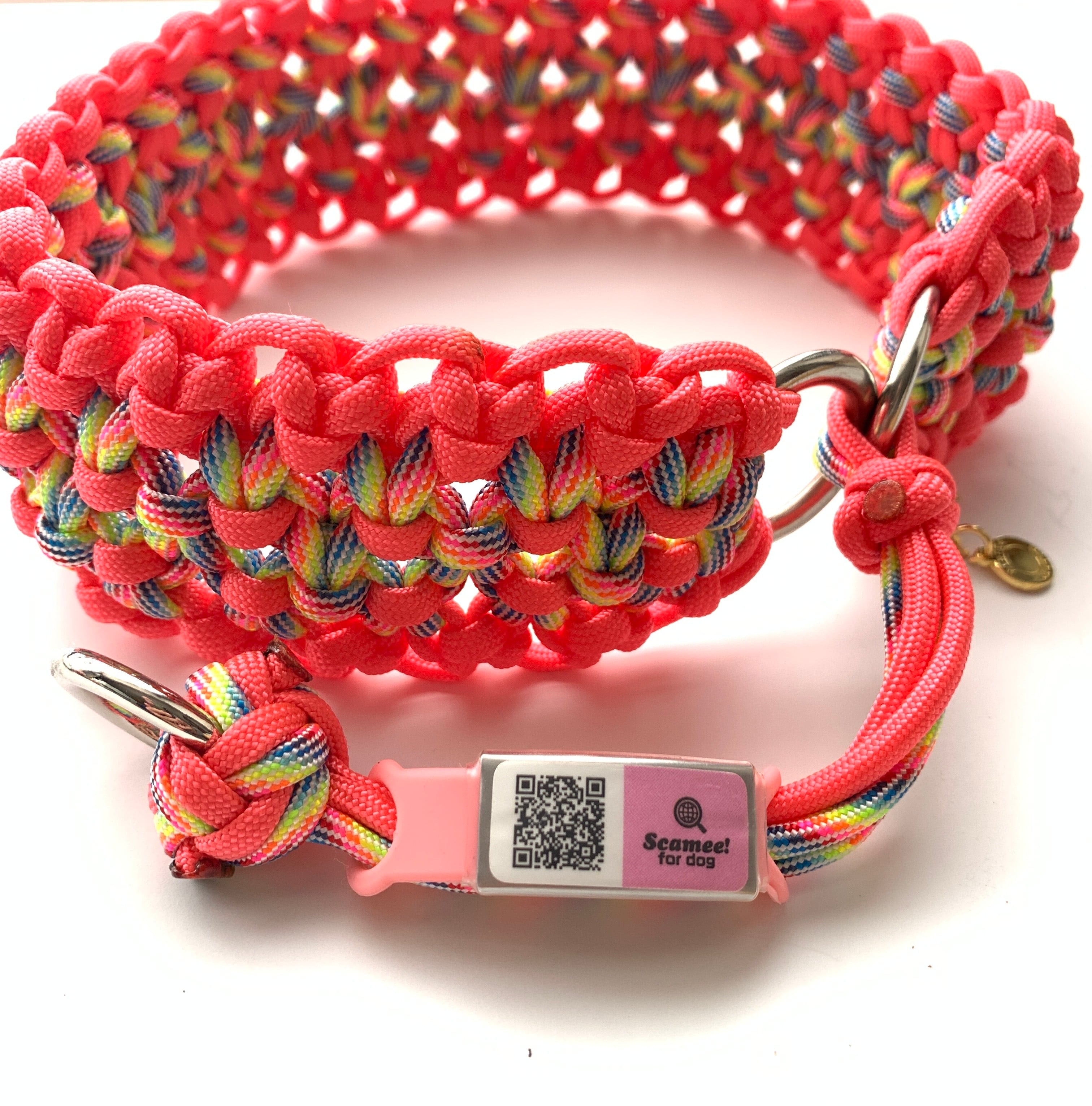 完成品】パラコード ハーネス ピンクフラワー3個 №075 楽天市場