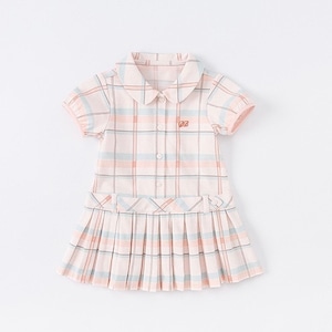 【70-140cm】Dave & Bella タータンチェックポロシャツワンピース【050408】
