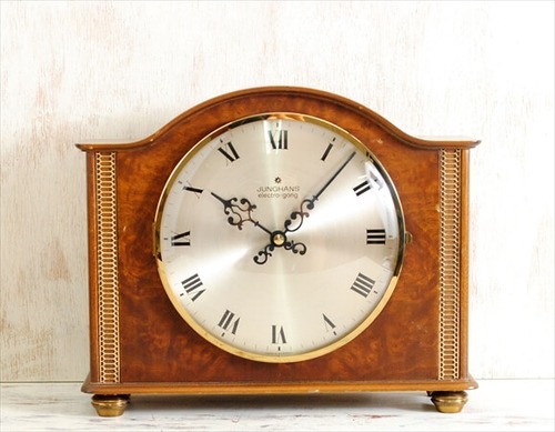 ドイツ製 JUNGHANS 木製 置き時計 アラームゴング付き ユンハンス ヴィンテージ デスク時計 アンティーク デスククロック ig1241