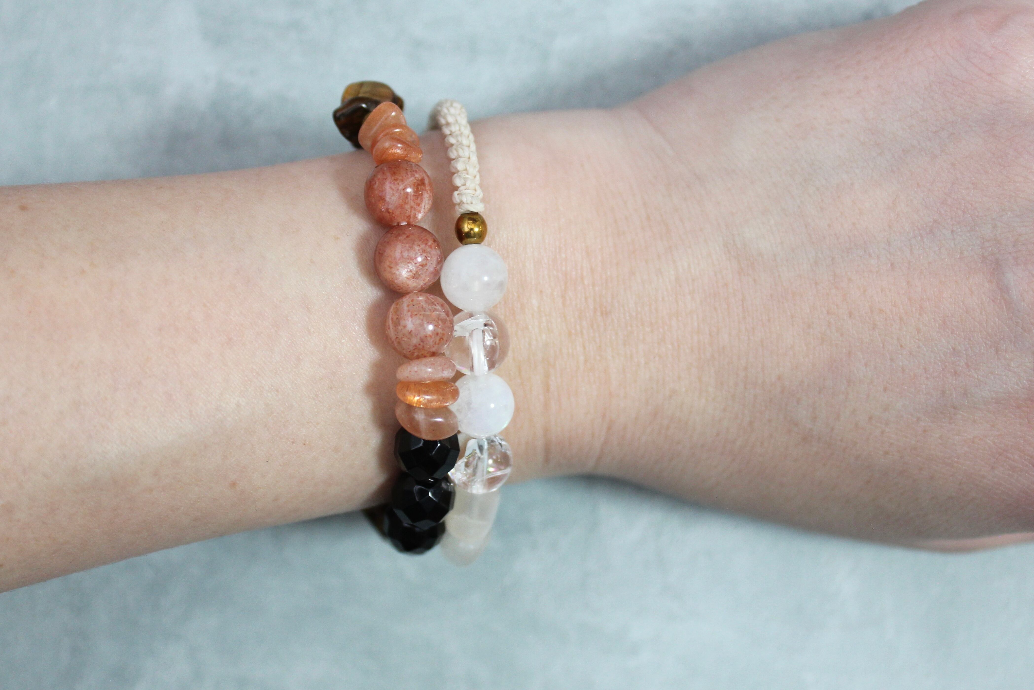 限定1点〉Omamori bracelet - 8 -(内周16cm)【パワーストーン×Macrame