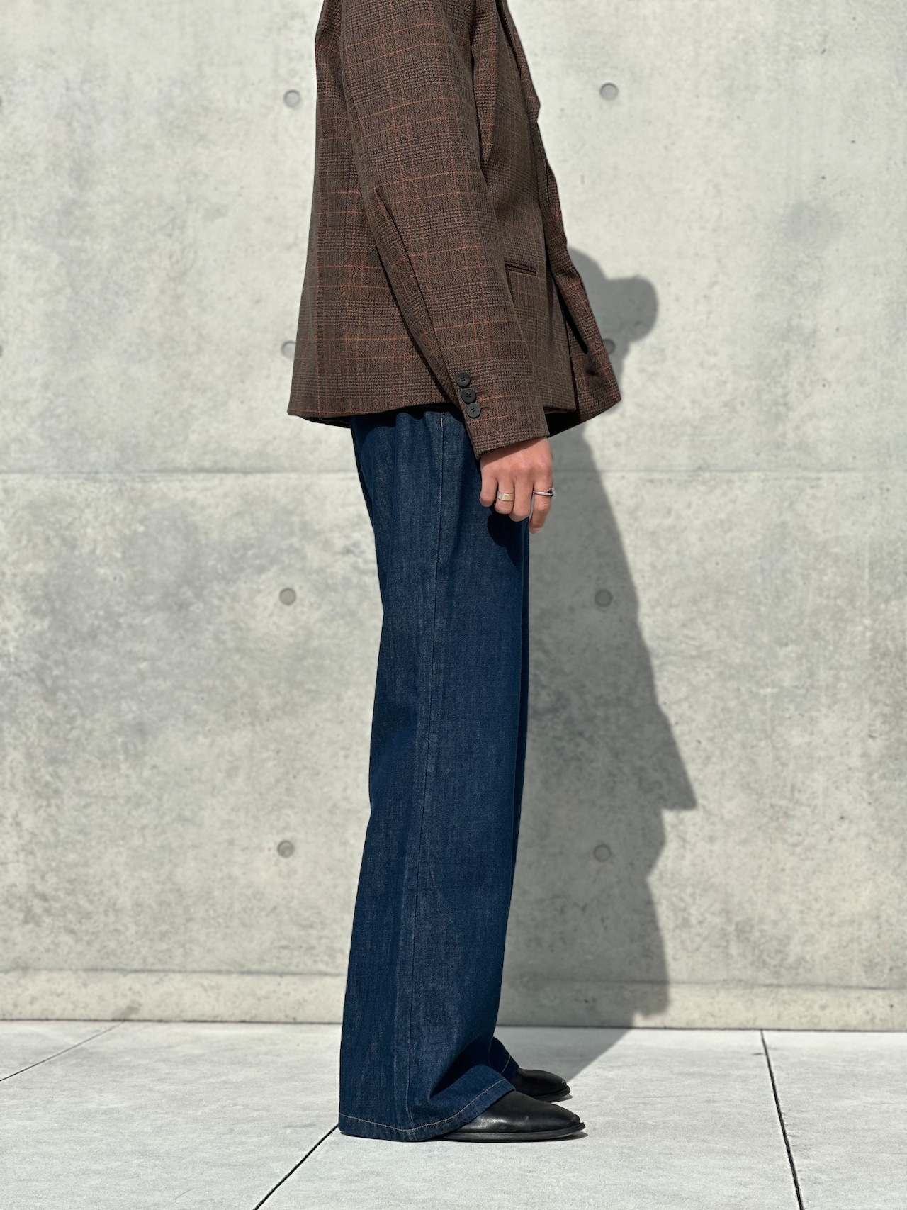 Semi Flare Slacks Denim