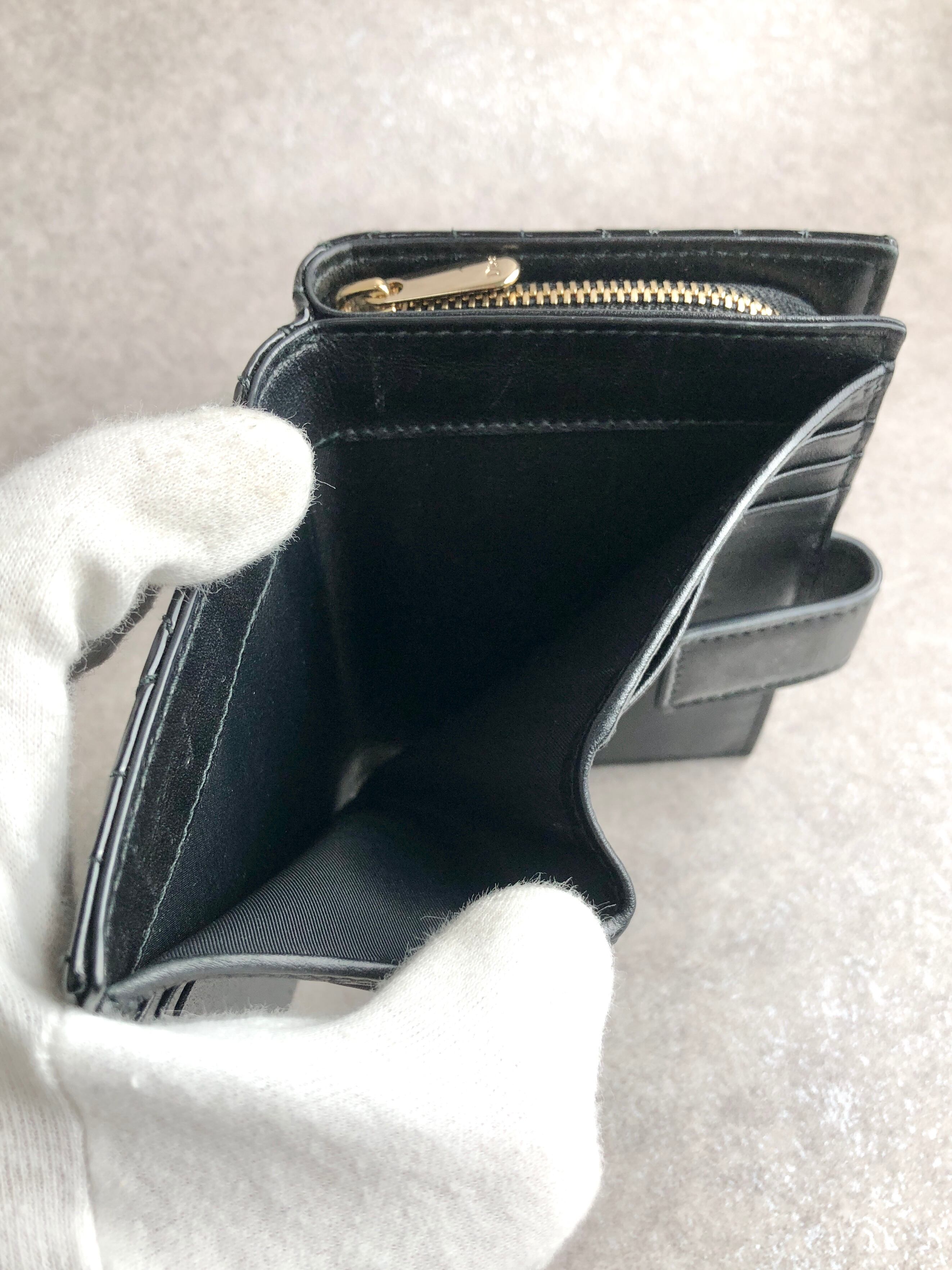 Christian Dior クリスチャン ディオール 財布 ブラック カナージュ