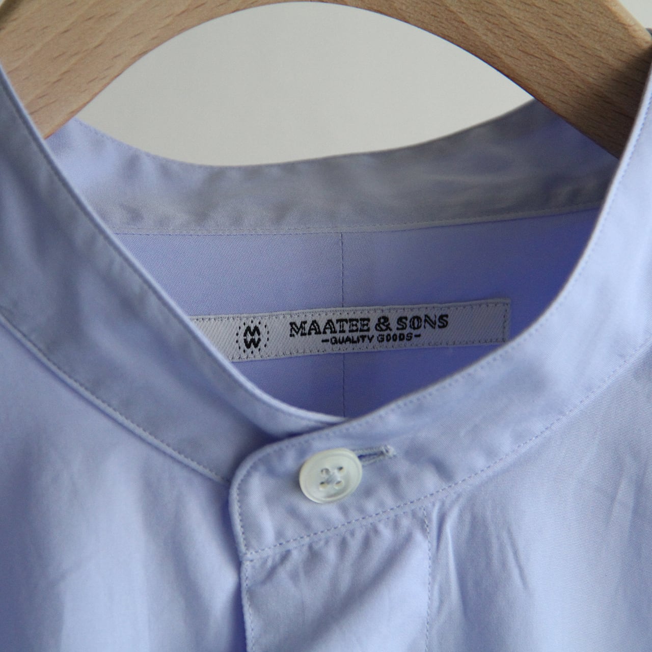 maatee&sons バンドカラーシャツ