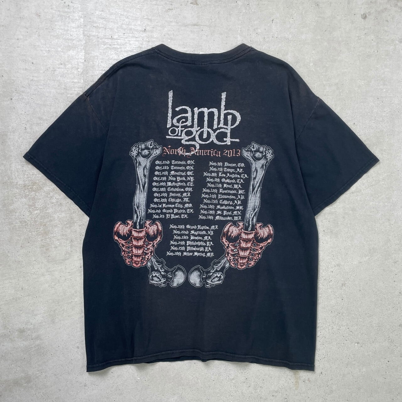 lamb of god ラムオブゴッド バンドTシャツ バンT メンズL 古着 スカル 