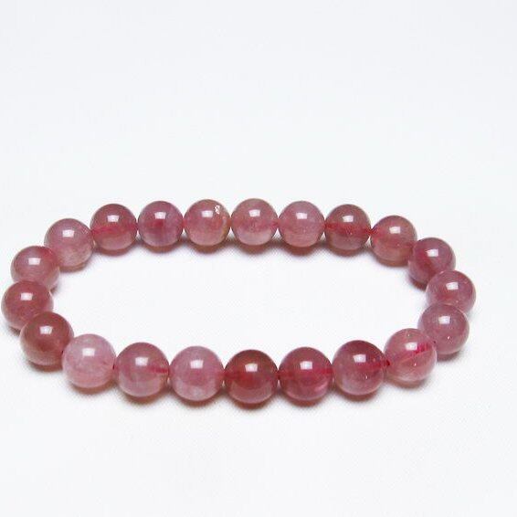 ローズクォーツ ブレスレット 9mm 一点物 メール便可 [M便 1/10] 111-36806