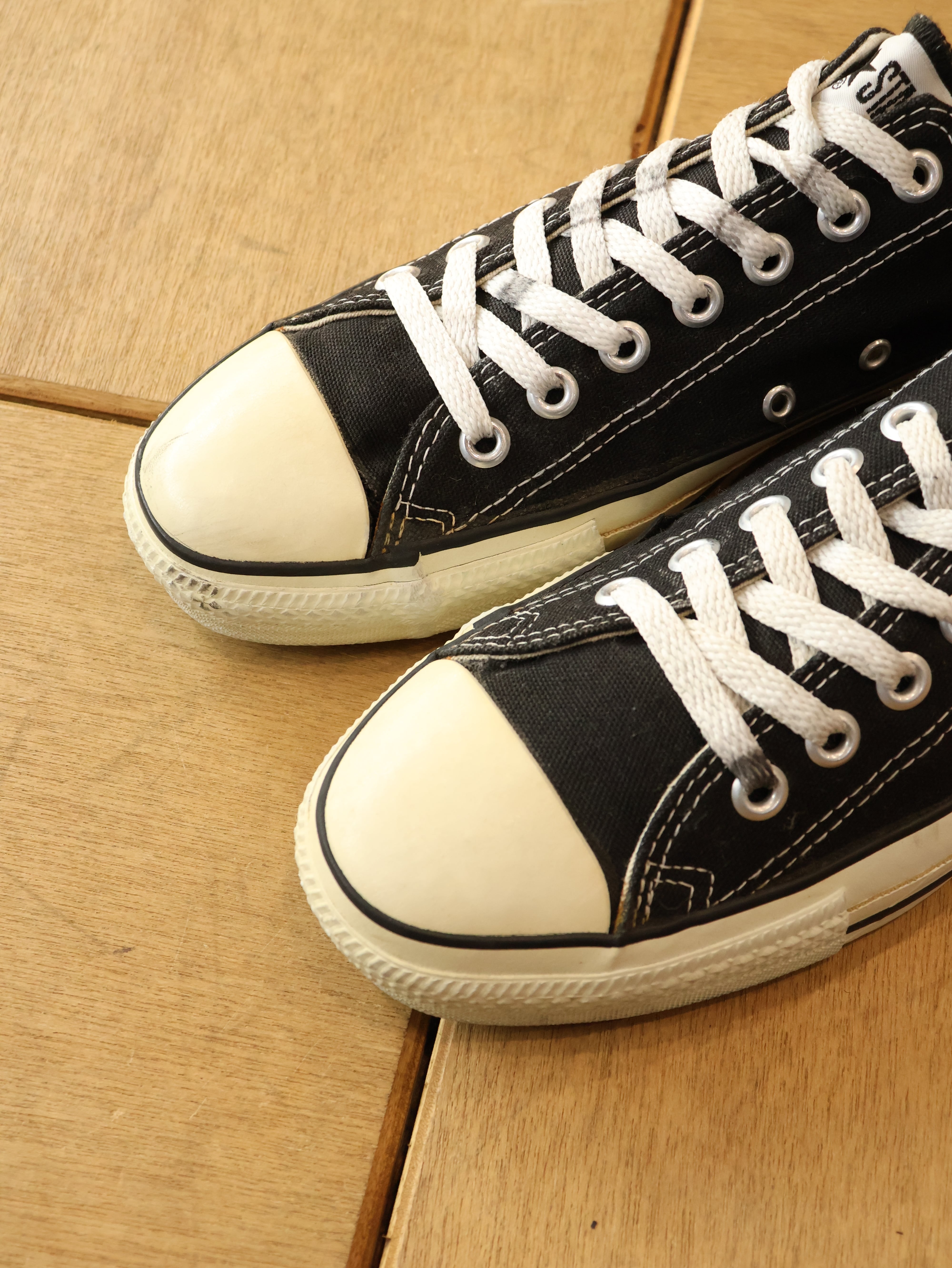90s CONVERSE ALL STAR LO 表記US9 ブラック オールスター ローカット