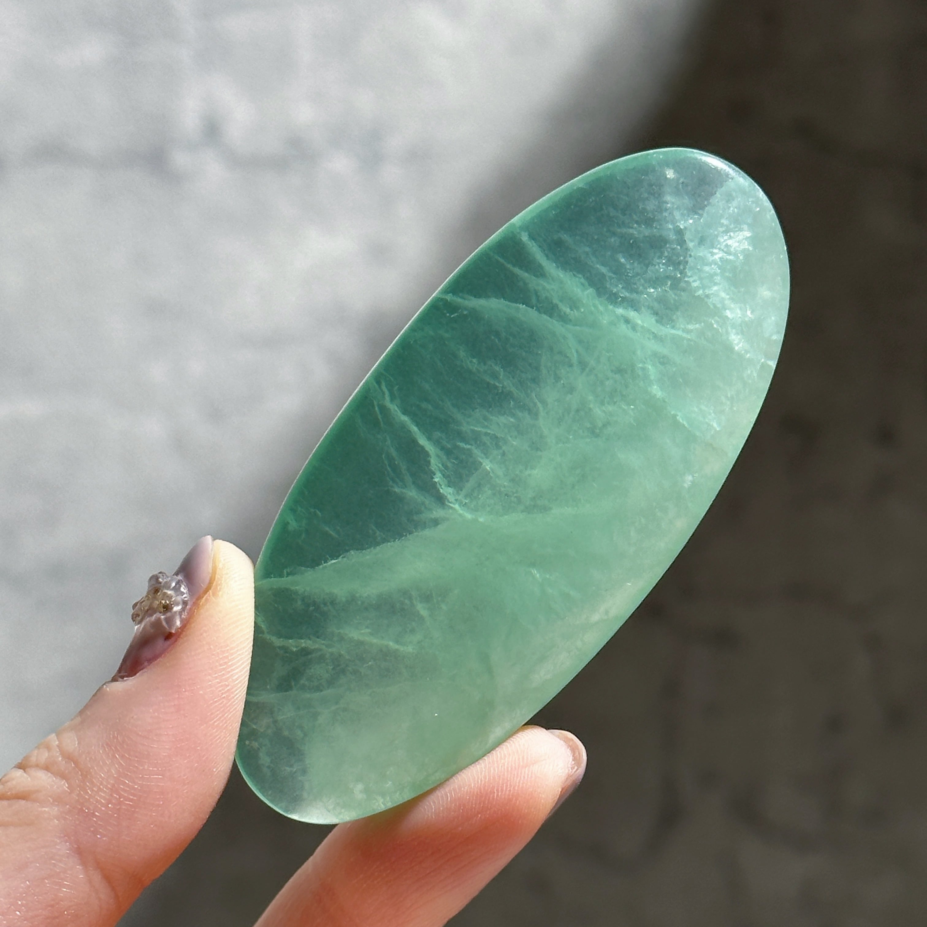 グリーンフローライト パームストーン01◇ Green Fluorite ◇天然石・鉱物・パワーストーン