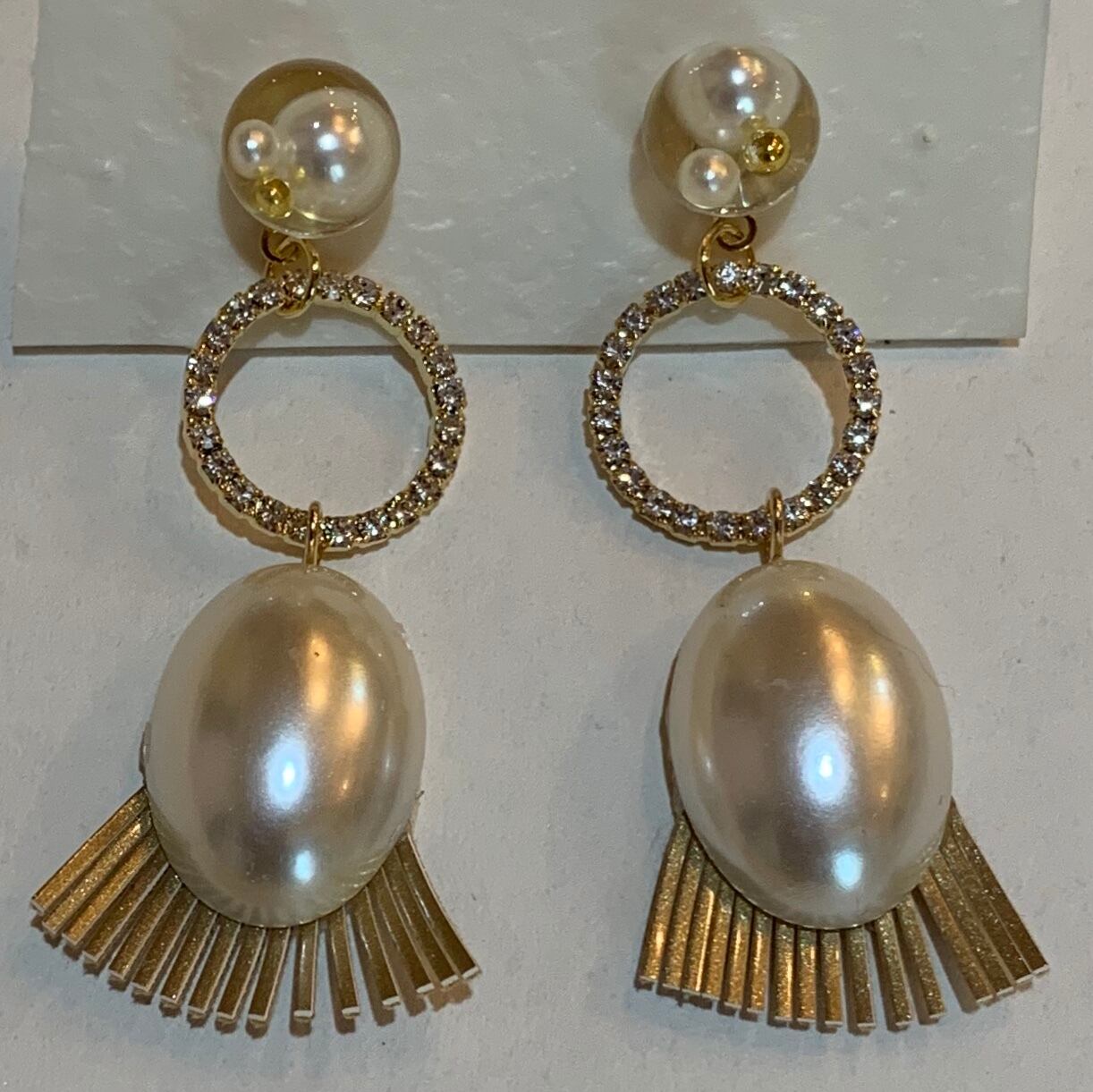 ゴールド&パールピアス