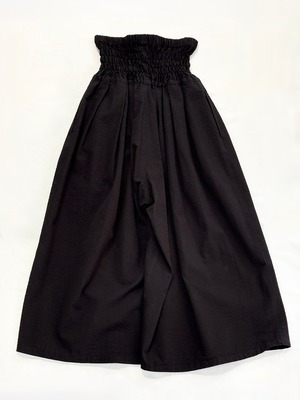 FACTORY・綿サッカー　シャーリングパンツ・ブラック