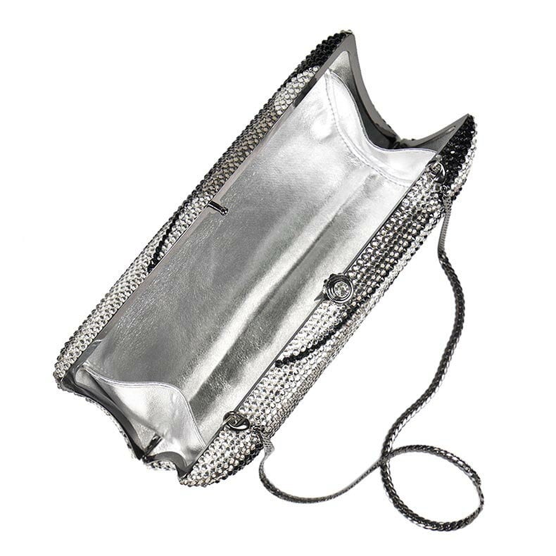 IUHA 個性的ラインストーン 2way 豪華パーティーバッグ クラッチ