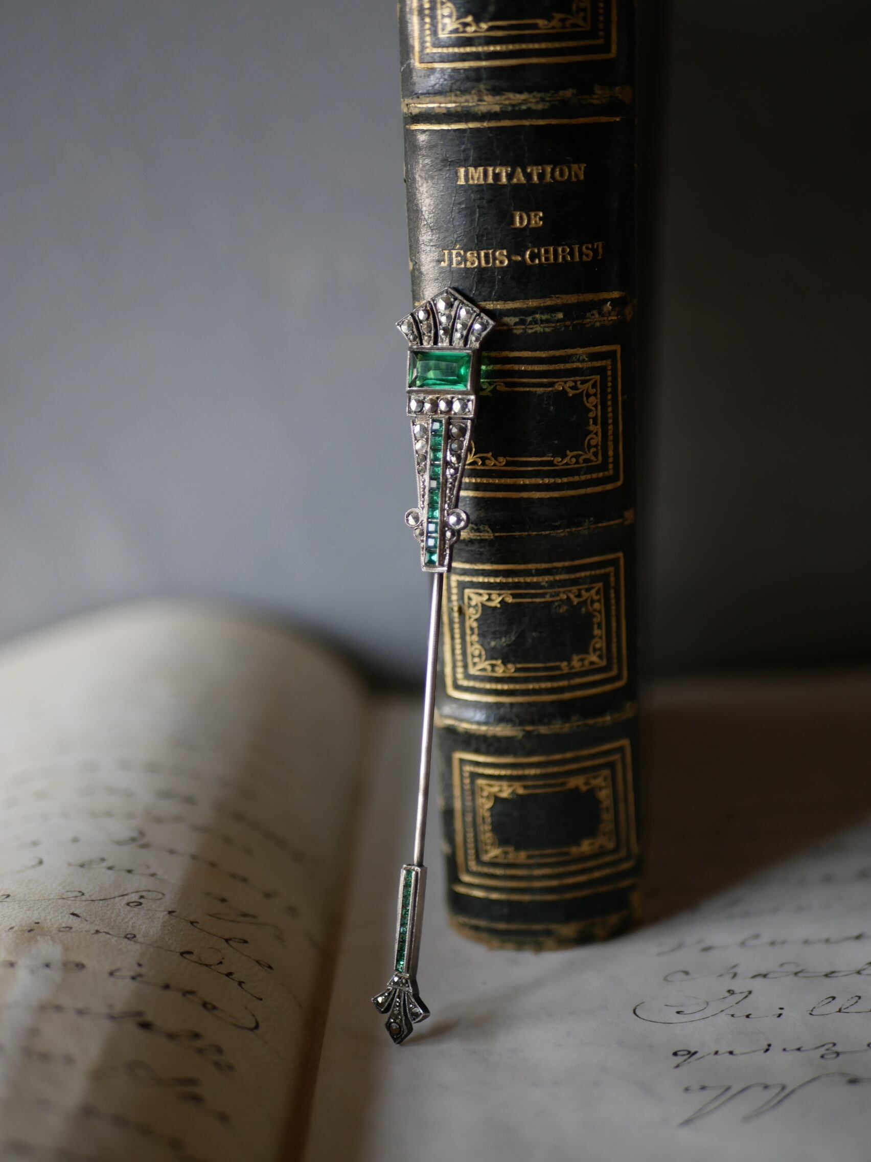 純銀 クラヴァットピン フランスアンティーク アールデコ アンティークのある生活