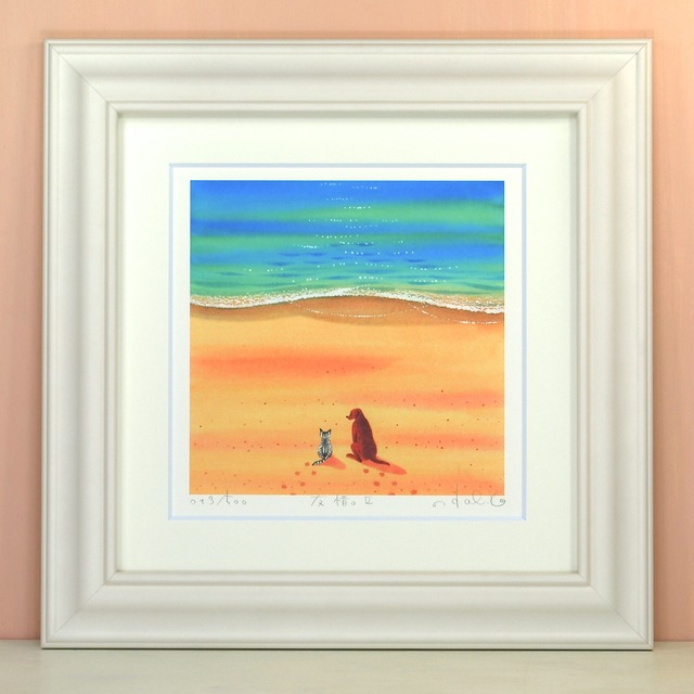 栗乃木ハルミ「友情。2」 Lタイプ　絵画・ 額入りアート