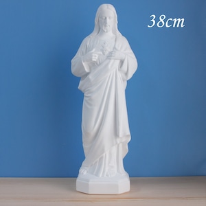 イエズスの聖心像【38cm】室内用白色仕上げ