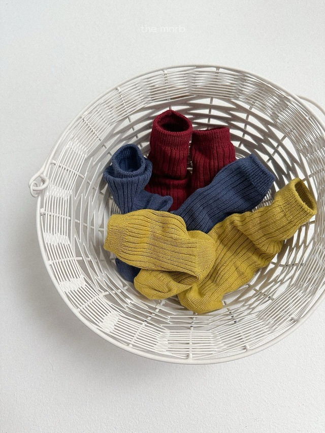 《予約》送料無料【minirobe】Cotton Rib Socks 3 Set