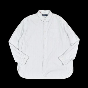 Polo by Ralph Lauren PRL67 vintage style white shirt XL /ポロラルフローレン 織柄 マチ付き 長袖シャツ