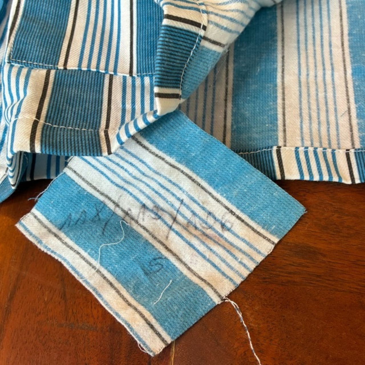 Poland Sleeping suit  Stripe L/S Blue　ポーランド　スリーピングスーツ　ブルー　ロングスリーブ　ブルー　60年代　70年代　デッドストック　ミリタリー　パジャマ　セットアップ　シャツ　パンツ